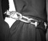 abendkleid mit kettengürtel / viskose